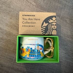 New Starbucks You Are Here Ceramic 2oz Mini Ornament Mug Cup KAOHSIUNG